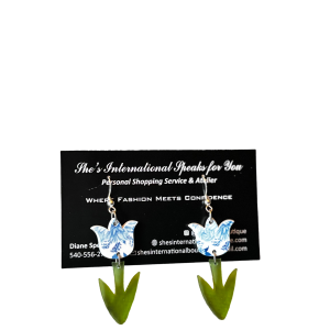 Acrylic Tulip Earings-Delft
